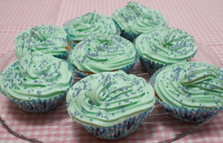 Blåbärsmuffins med frosting