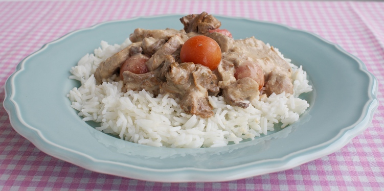 Fläskfilé i panna med kantareller